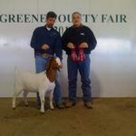 Beautiful, long, and well balanced % doe.  Recently, won Overall Grand Champion % Doe and Overall Res Grand Champion % Doe.......  We have crossed her and our buck Cat's Shadow and looking forward to the results........